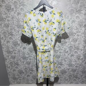 Banana Republic White Dress with Lemon Print